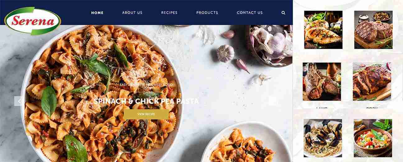 Design, Development and wordpress integration of Serena Brand